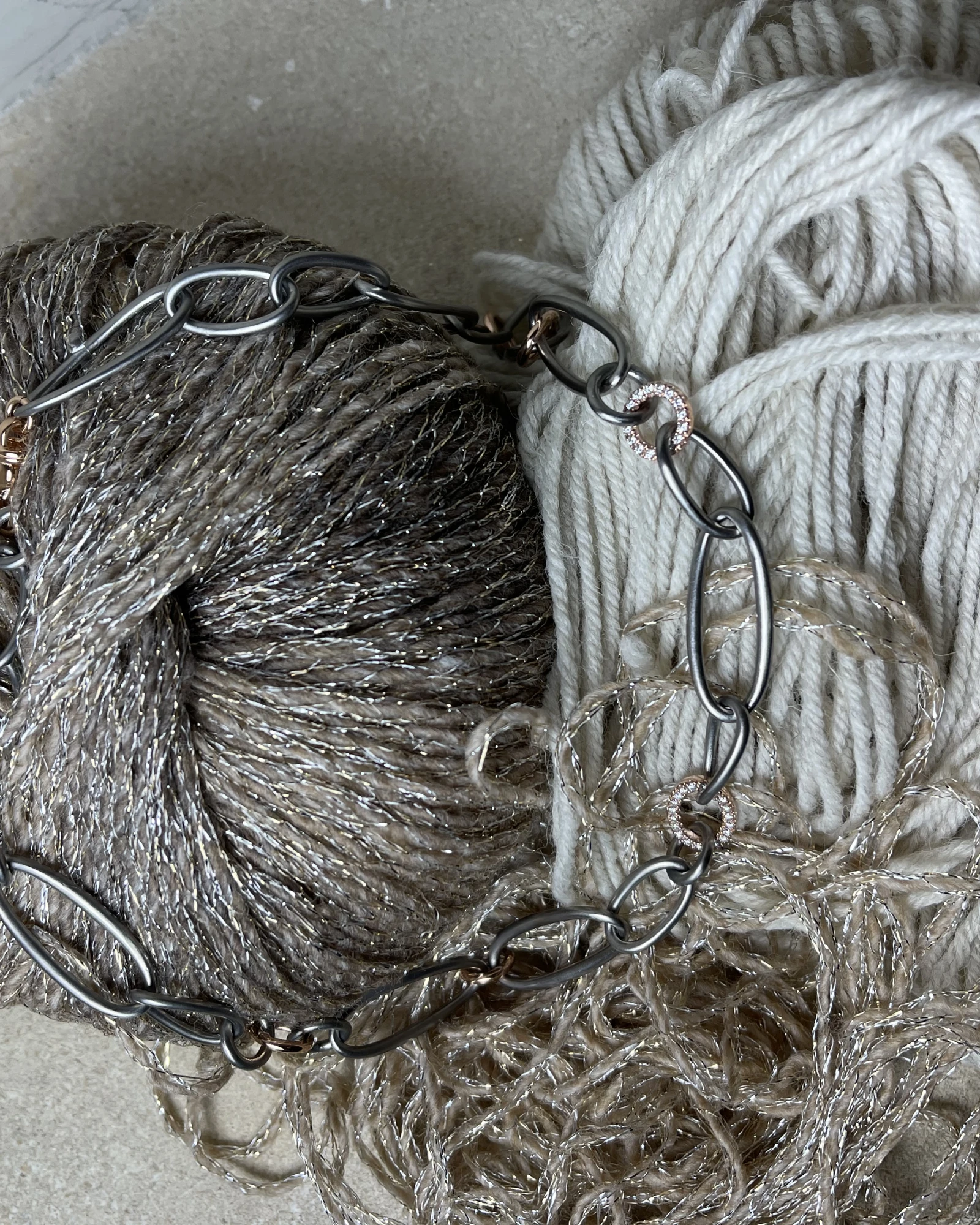 Anteo Girocollo in oro bianco e giallo cod: 3592  (S)