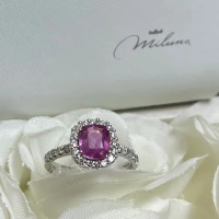 Miluna Anello oro con Zaffiro e brillanti cod: LID3495