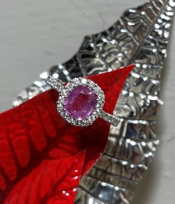 Miluna Anello oro con Zaffiro e brillanti cod: LID3495