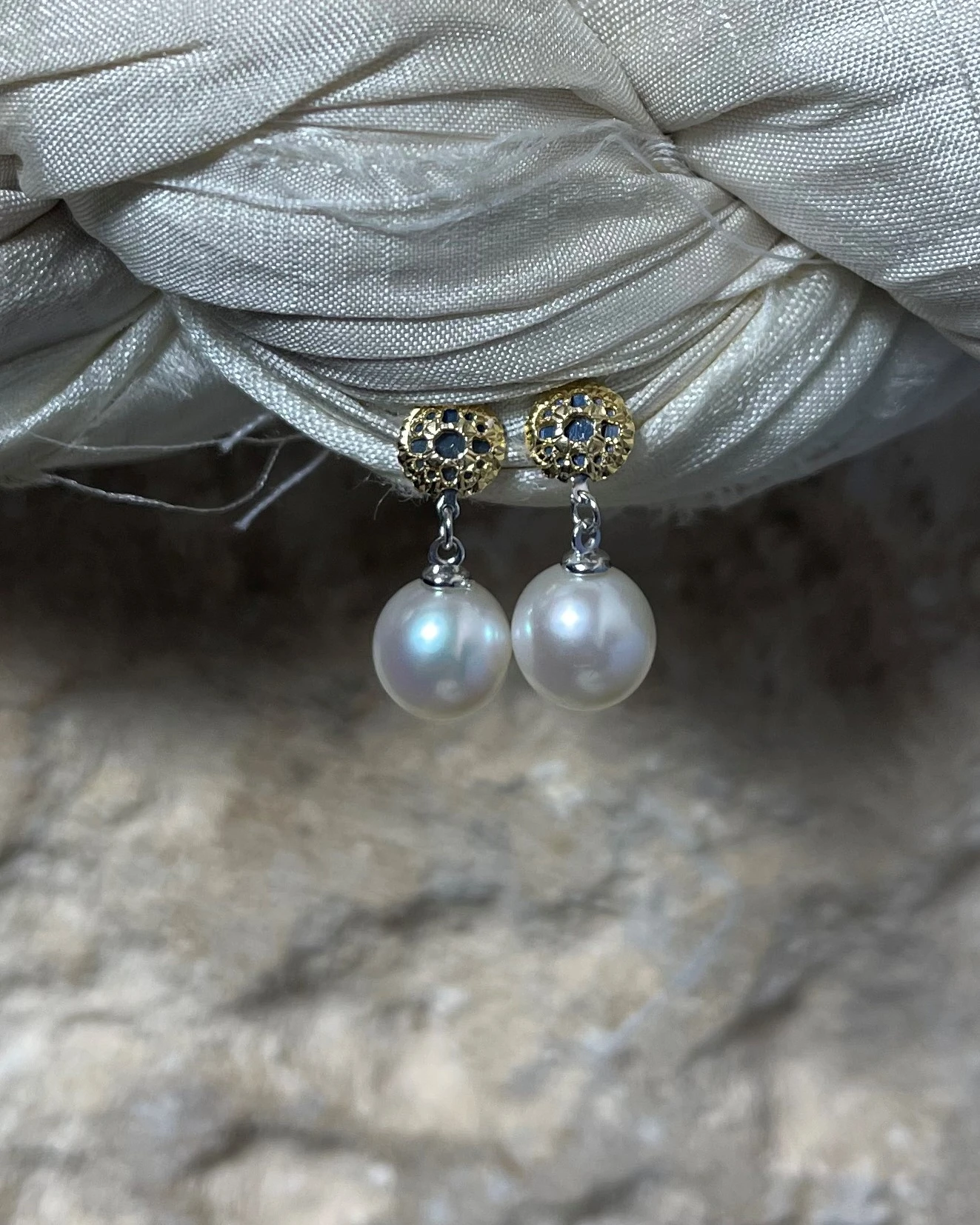 Miluna Orecchini  in oro con Perle cod: PER254BG