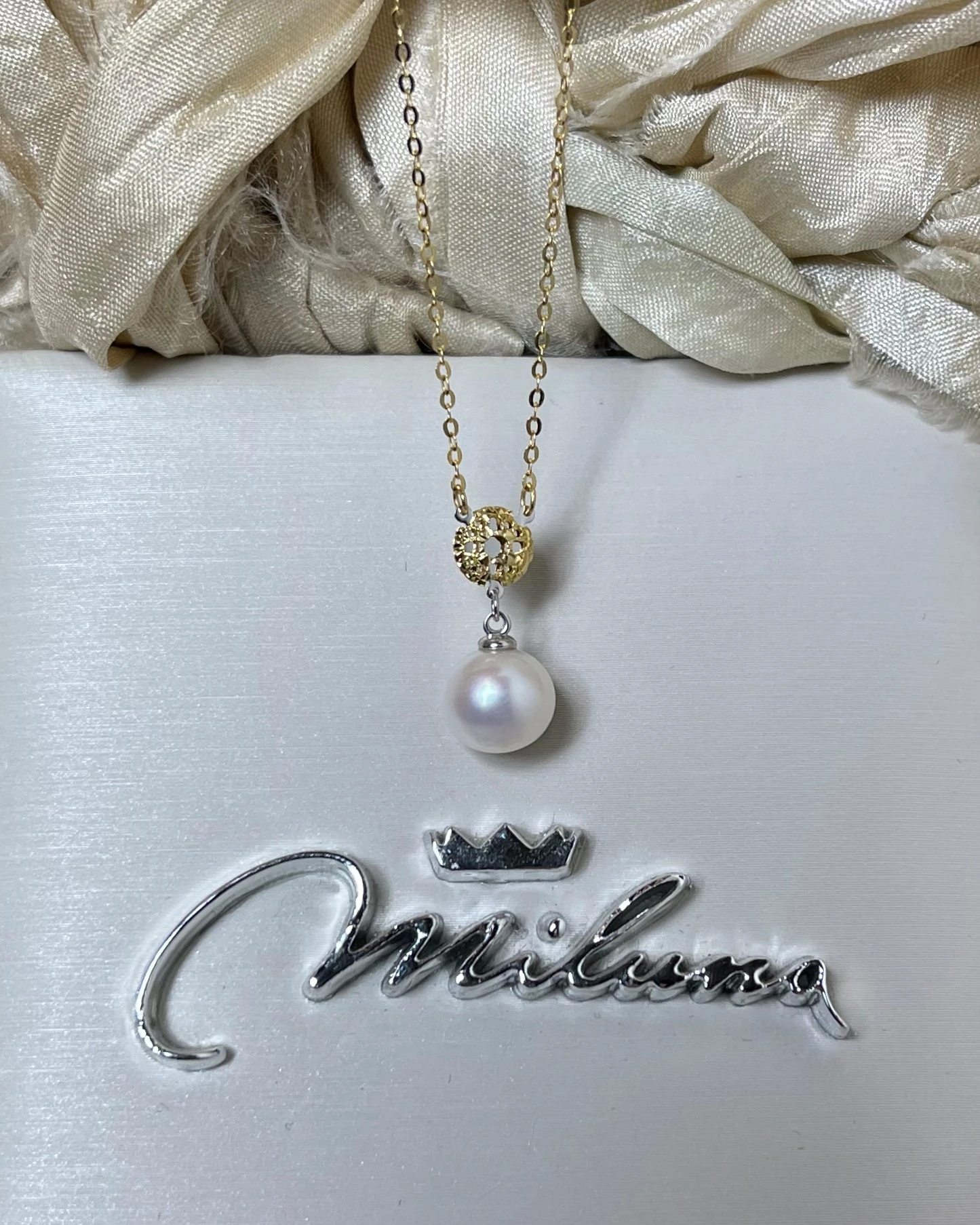 Miluna Collana oro giallo con Perla  cod: PCL6169BG