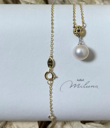 Miluna Collana oro giallo con Perla  cod: PCL6169BG