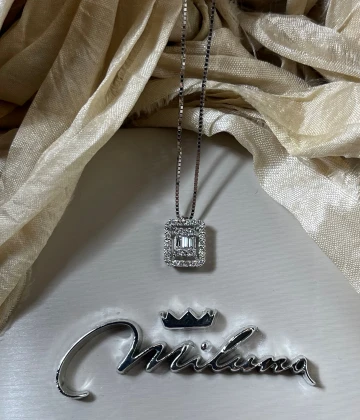 Miluna Collana oro bianco con brillanti cod: CLD4382