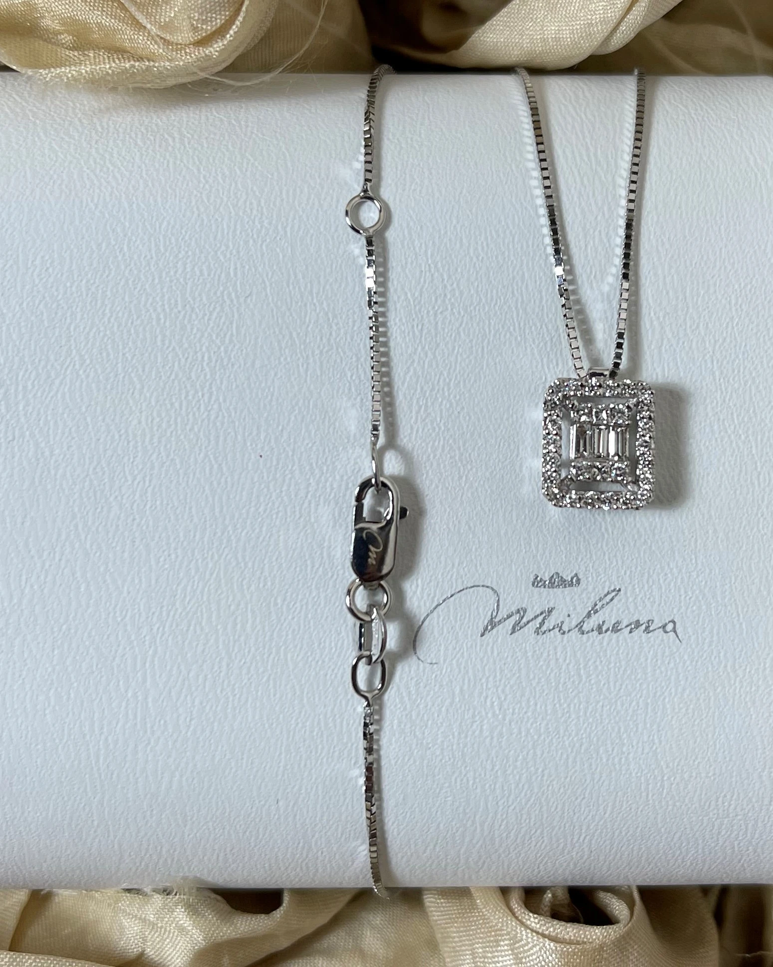 Miluna Collana oro bianco con brillanti cod: CLD4382