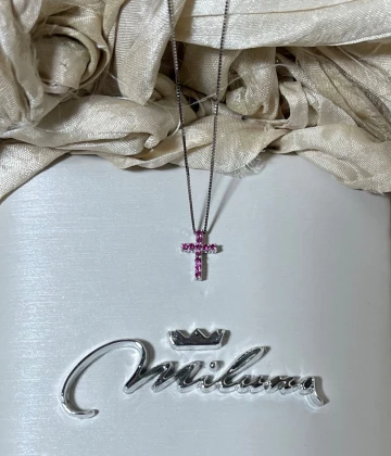 Miluna Collana oro bianco con Rubini cod: CLD4262