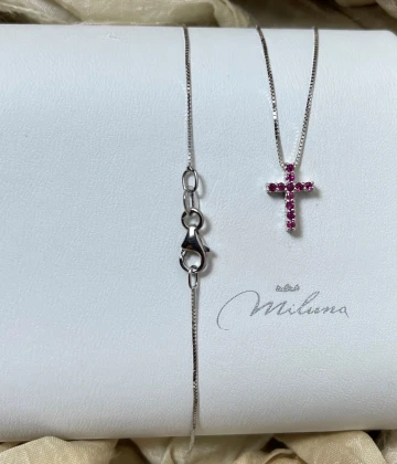 Miluna Collana oro bianco con Rubini cod: CLD4262