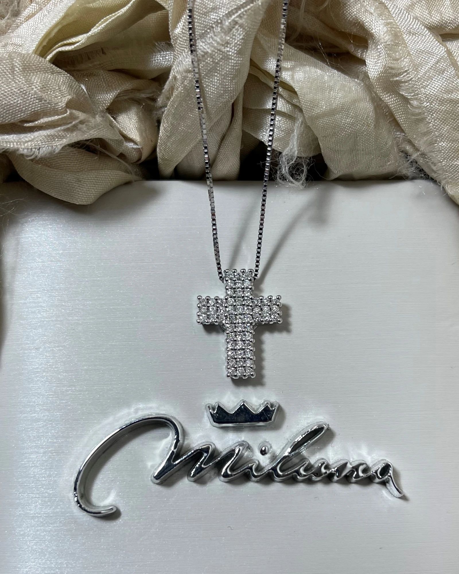 Miluna Collana oro bianco con brillanti cod: CLD3972