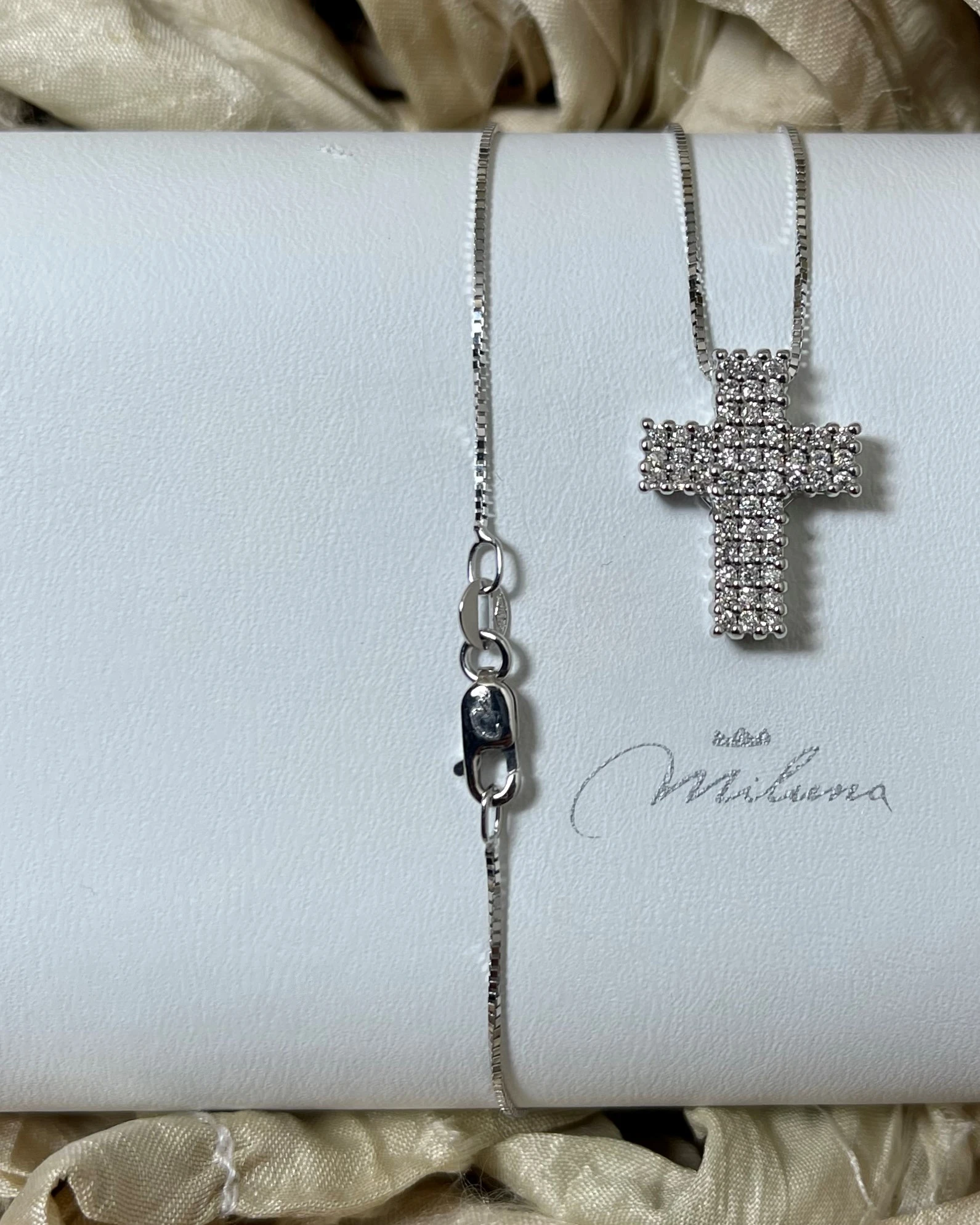 Miluna Collana oro bianco con brillanti cod: CLD3972