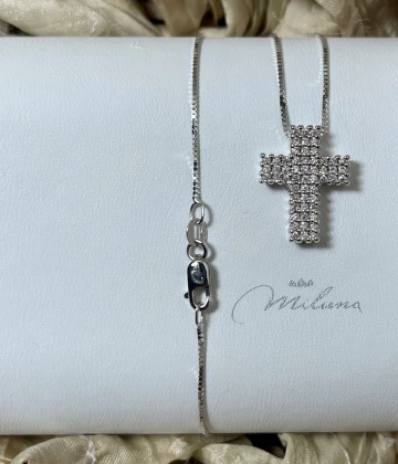 Miluna Collana oro bianco con brillanti cod: CLD3972