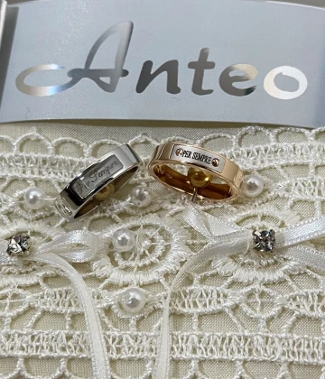 Anteo Fede in oro bianco "Per Sempre" cod: 0712 (S)