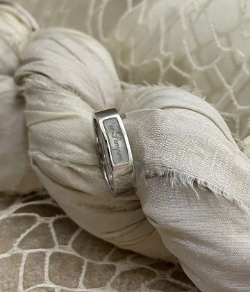 Anteo Fede in oro bianco "Per Sempre" cod: 0712 (S)