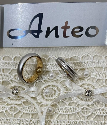 Anteo fede in oro bianco con brillanti  cod: 0236B (S)
