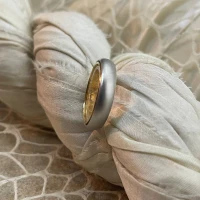 Anteo fede in oro bianco e giallo  cod: T166  (S)