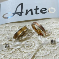 Anteo fede in oro bianco e giallo  cod: JT140  (S)