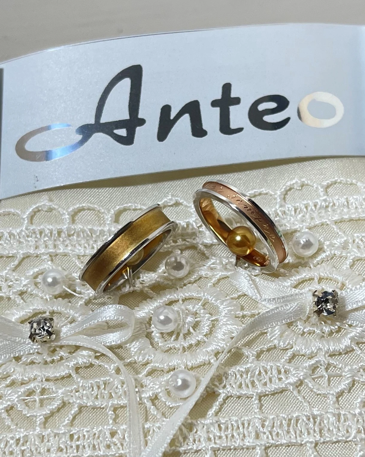 Anteo fede in oro bianco e giallo  cod: JT140  (S)