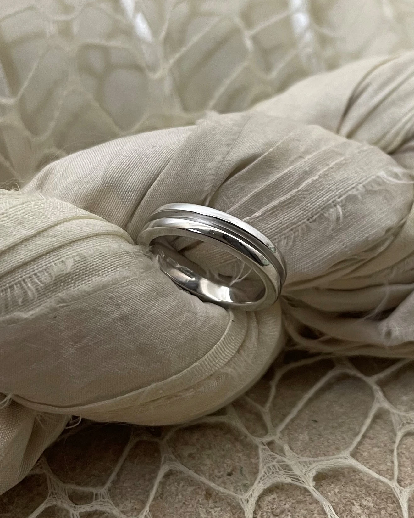 Anteo fede in oro bianco  cod: 9908_1 (S)