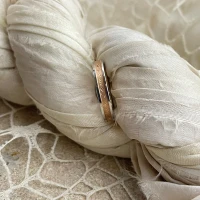 Anteo fede in oro bianco e rosa cod: 0804BIc  (S)