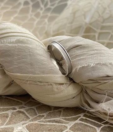 Anteo fede in oro bianco  cod: 0804L (S)