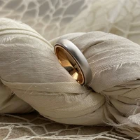 Anteo fede in oro bianco e rosa  cod: T164  (S)