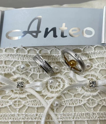 Anteo fede in oro bianco con brillanti  cod: 9820B  (S)