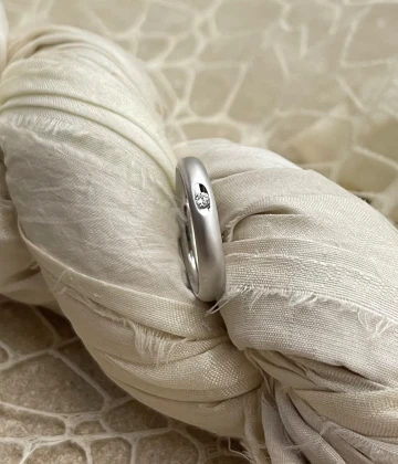 Anteo fede in oro bianco con brillanti  cod: 9820B  (S)