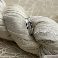 Anteo fede in oro bianco con brillanti  cod: T141  (S)