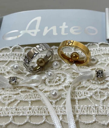 Anteo fede in oro bianco con brillanti  cod: T131/5  (S)