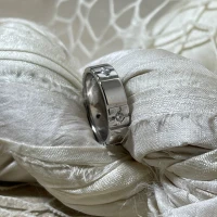 Anteo fede in oro bianco con brillanti  cod: T131/5  (S)