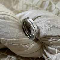 Anteo fede in oro bianco con brillanti  cod: 0554 (S)