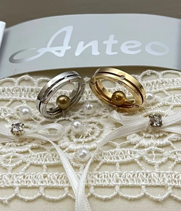 Anteo fede in oro bianco con brillanti  cod: 0553_1  (S)