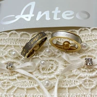 Anteo fede in oro bianco e giallo  cod: JT139  (S)