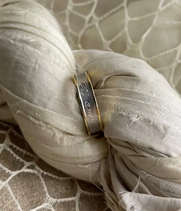Anteo fede in oro bianco e giallo  cod: JT139  (S)