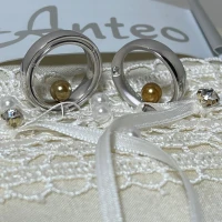Anteo fede in oro bianco con brillanti  cod: 0903C  (S)