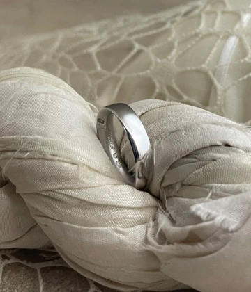 Anteo fede in oro bianco con brillanti  cod: 0903C  (S)