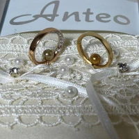 Anteo fede in oro giallo con brillante  cod: 0901  (S)