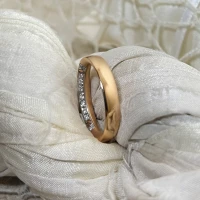 Anteo fede in oro rosa con brillanti cod: 0708  (S)