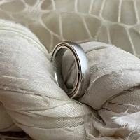 Anteo fede in oro bianco e giallo con brillanti cod: 0044  (S)