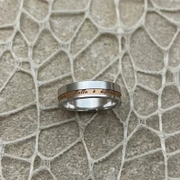 Anteo fede in oro bianco e rosa  cod: T167  (S)