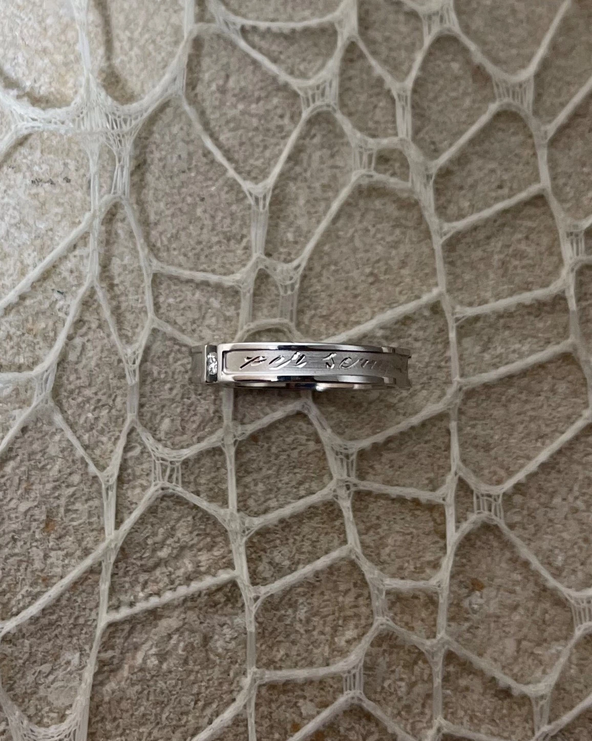 Anteo fede in oro bianco con brillanti  cod: 0808  (S)