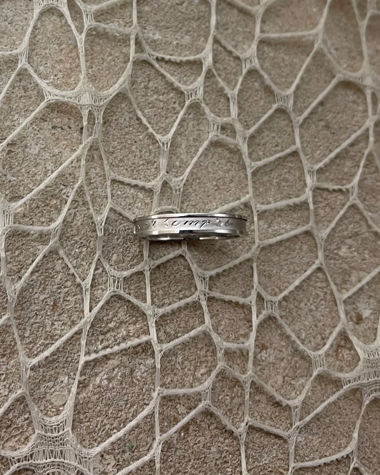 Anteo fede in oro bianco con brillanti  cod: 0808  (S)