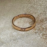 Polello fede in oro rosa con brillanti  cod: L3111UR