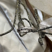 Polello fede in oro bianco con brillanti  cod: B3111DB