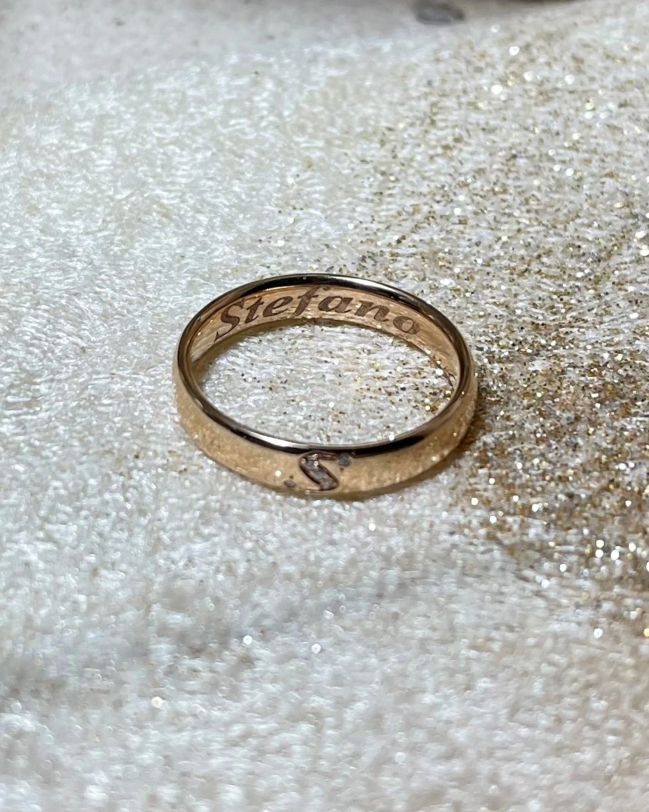 Polello fede in oro rosa con brillanti  cod: L3111UR