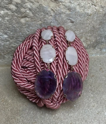 Orecchini argento con pietre naturali cod: NCA7