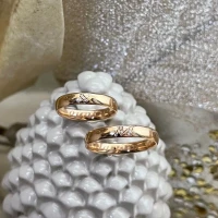 Polello fede in oro rosa con brillanti  cod: L3111UR