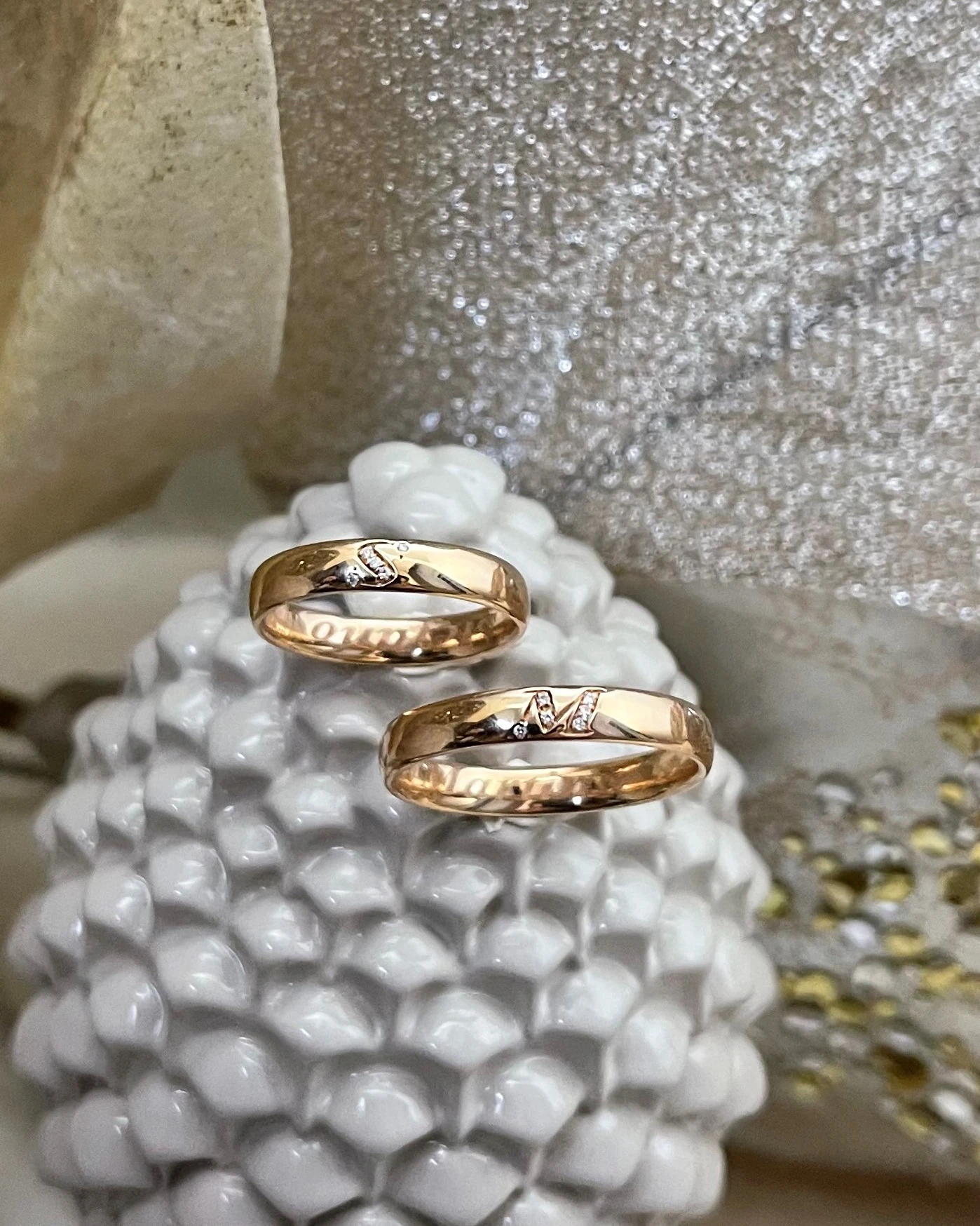 Polello fede in oro rosa con brillanti  cod: L3111UR