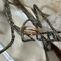 Polello fede in oro rosa con brillanti  cod: L3111UR