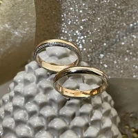 Polello fede in oro bianco e rosa cod: B3116UBR