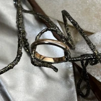 Polello fede in oro bianco e rosa cod: B3116UBR