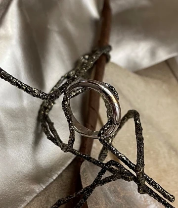 Polello fede in oro bianco e rosa cod: G2188UBR